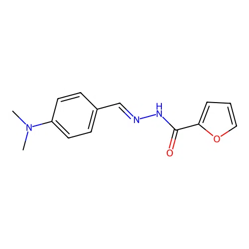 N-[[4-(dimethylamino)benzylidene]amino]-2-furamide structure
