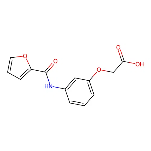 {3-[(Furan-2-carbonyl)-amino]-phenoxy}-acetic acid structure