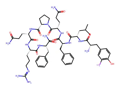 (125)I-Tyr-Leu-Phe-Gln-Pro-Gln-Arg-Phe-NH2 structure