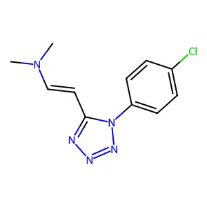 Ethenamine, 2-[1-(4-chlorophenyl)-1H-tetrazol-5-yl]-N,N-dimethyl- structure