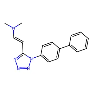 Ethenamine, 2-(1-[1,1'-biphenyl]-4-yl-1H-tetrazol-5-yl)-N,N-dimethyl- structure