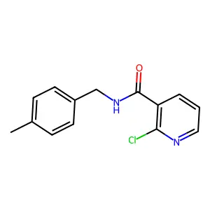 2-chloro-N-[(4-methylphenyl)methyl]pyridine-3-carboxamide structure