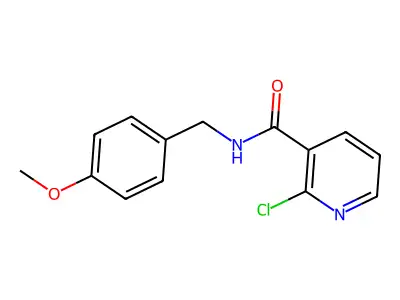 2-chloro-N-[(4-methoxyphenyl)methyl]pyridine-3-carboxamide structure