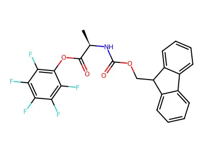 (2,3,4,5,6-pentafluorophenyl) 2-(9H-fluoren-9-ylmethoxycarbonylamino)propanoate structure
