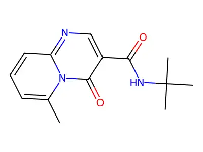 4H-Pyrido(1,2-a)pyrimidine-3-carboxamide, N-(1,1-dimethylethyl)-6-methyl-4-oxo- structure