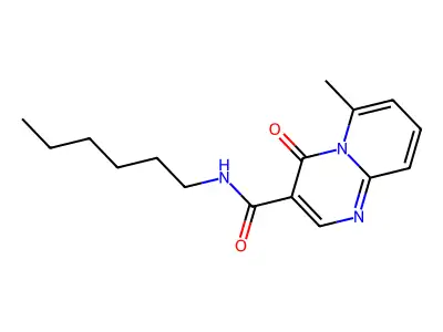 4H-Pyrido(1,2-a)pyrimidine-3-carboxamide, N-hexyl-6-methyl-4-oxo- structure