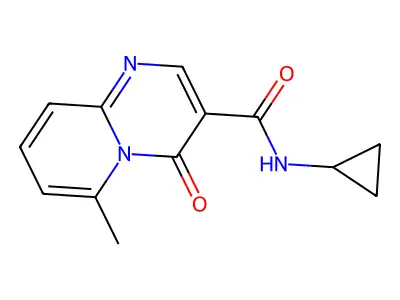 4H-Pyrido(1,2-a)pyrimidine-3-carboxamide, N-cyclopropyl-6-methyl-4-oxo- structure