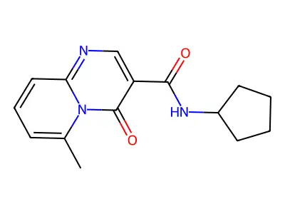 4H-Pyrido(1,2-a)pyrimidine-3-carboxamide, N-cyclopentyl-6-methyl-4-oxo- structure
