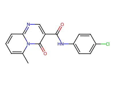 4H-Pyrido(1,2-a)pyrimidine-3-carboxamide, N-(4-chlorophenyl)-6-methyl-4-oxo- structure