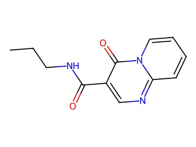 4H-Pyrido(1,2-a)pyrimidine-3-carboxamide, 4-oxo-N-propyl- structure