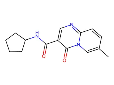 4H-Pyrido(1,2-a)pyrimidine-3-carboxamide, N-cyclopentyl-7-methyl-4-oxo- structure
