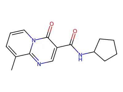 4H-Pyrido(1,2-a)pyrimidine-3-carboxamide, N-cyclopentyl-9-methyl-4-oxo- structure