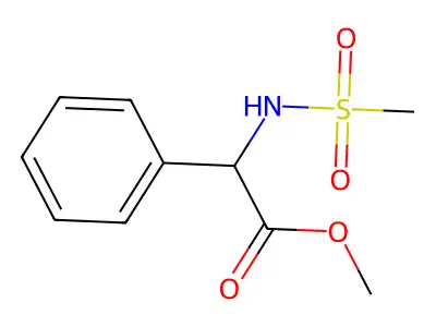 Methyl [(methanesulfonyl)amino](phenyl)acetate structure