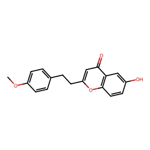 6-Hydroxy-2-(2-(4'-methoxyphenyl)ethyl)chromone structure