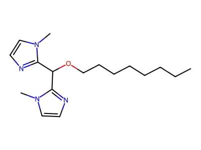 1-Methyl-2-[(1-methyl-1H-imidazol-2-yl)(octyloxy)methyl]-1H-imidazole structure