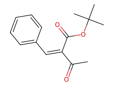 2-Acetyl-3-phenyl-acrylic acid, t-butyl ester structure