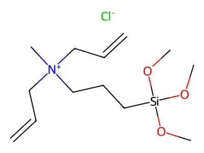 N-(3-Trimethoxysilylpropyl)-N-methyl-N,N-diallylammonium chloride structure