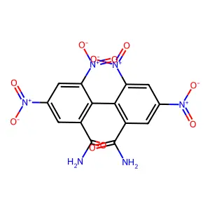4,4',6,6'-Tetranitrobiphenyl-2,2'-dicarboxamide structure