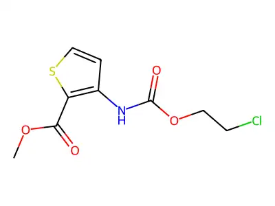 Methyl 3-{[(2-chloroethoxy)carbonyl]amino}thiophene-2-carboxylate structure