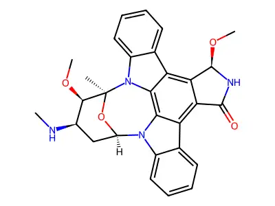 8,14-Dimethoxy-9-methyl-7-(methylamino)-6,7,8,9-tetrahydro-5H,14H-5,9-epoxy-4b,9a,15-triazadibenzo[b,h]cyclonona[1,2,3,4-jkl]cyclopenta[e]-as-indacen-16-ol structure