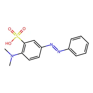 2-(Dimethylamino)-5-phenyldiazenylbenzenesulfonic acid structure