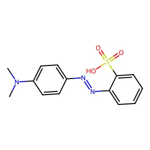 2-[[4-(Dimethylamino)phenyl]diazenyl]benzenesulfonic acid structure