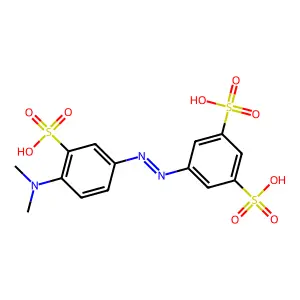 5-[[4-(Dimethylamino)-3-sulfophenyl]diazenyl]benzene-1,3-disulfonic acid structure