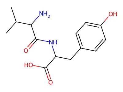 2-(2-Amino-3-methylbutanamido)-3-(4-hydroxyphenyl)propanoic acid structure