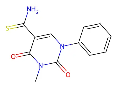3-Methyl-2,4-dioxo-1-phenyl-1,2,3,4-tetrahydropyrimidine-5-carbothioamide structure