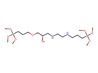 2,7,19-Trioxa-11,14-diaza-3,18-disilaeicosan-9-ol, 3,3,18,18-tetramethoxy- structure