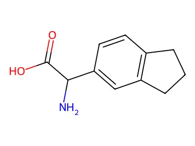 2-amino-2-(2,3-dihydro-1H-inden-5-yl)acetic Acid structure