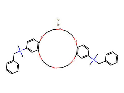 4',4''-Bis(dimethylbenzylammonium)dibenzo-18-crown-6 dibromide structure