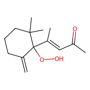 4-(1-Hydroperoxy-2,2-dimethyl-6-methylene-cyclohexyl)-pent-3-en-2-one structure
