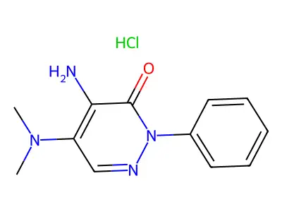 4-Amino-5-(dimethylamino)-2-phenyl-3(2H)-pyridazinone hydrochloride structure