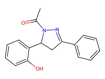 1-[3-(2-Hydroxyphenyl)-5-phenyl-3,4-dihydropyrazol-2-yl]ethanone structure