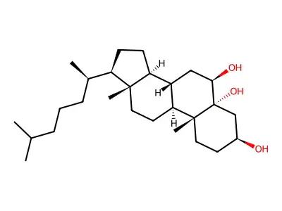 3beta,5alpha,6beta-Trihydroxycholestane structure
