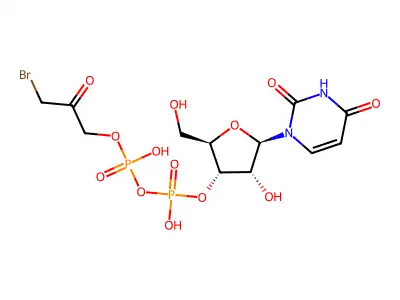 Uridine 5'-diphosphate bromoacetol structure
