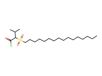 Butanoyl chloride, 2-(hexadecylsulfonyl)-3-methyl- structure