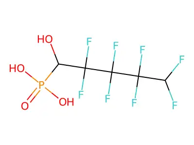 (2,2,3,3,4,4,5,5-Octafluoro-1-hydroxypentyl)phosphonic acid structure
