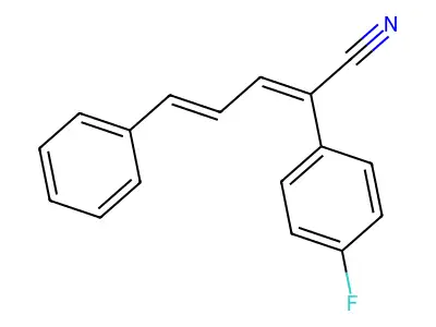 2-(4-Fluorophenyl)-5-(2-nitrophenyl)penta-2,4-dienenitrile structure