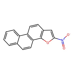 Phenanthro(1,2-b)furan, 2-nitro- structure