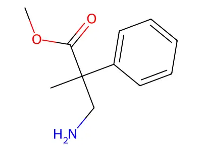 Methyl 3-amino-2-methyl-2-phenylpropanoate structure