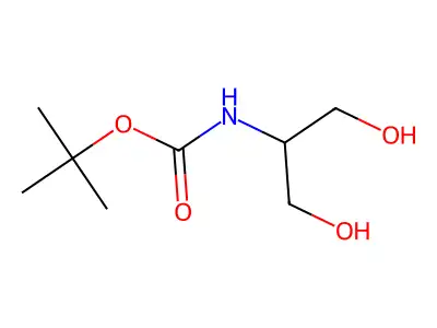 tert-butyl N-(2,3-dihydroxypropyl)carbamate structure