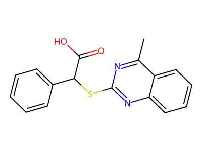 [(4-Methylquinazolin-2-yl)sulfanyl](phenyl)acetic acid structure