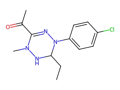 Ethanone, 1-(1-(4-chlorophenyl)-6-ethyl-1,4,5,6-tetrahydro-4-methyl-1,2,4,5-tetrazin-3-yl)- structure