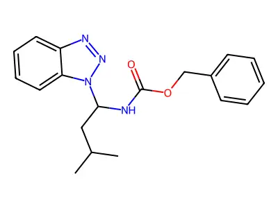 Benzyl N-[1-(1H-1,2,3-benzotriazol-1-yl)-3-methylbutyl]carbamate structure