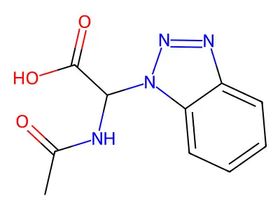 2-(1H-1,2,3-Benzotriazol-1-yl)-2-acetamidoacetic acid structure