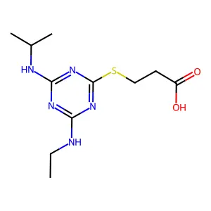 Atrazine-3-mercaptopropanoic acid structure