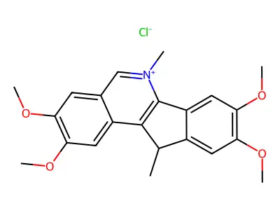 (+-)-6,11-Dimethyl-2,3,8,9-tetramethoxy-11H-indeno(1,2-c)isoquinolinium chloride structure