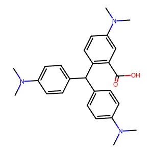 2-(Bis(4-(dimethylamino)phenyl)methyl)-5-(dimethylamino)benzoic acid structure